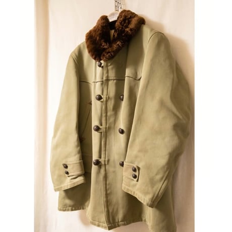 50's French Mackinaw Mouton Coat