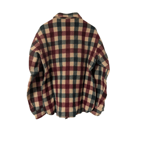 1960s–70s Wool Plaid Wool Shirt Jacket / Woolrich Triangle Tag