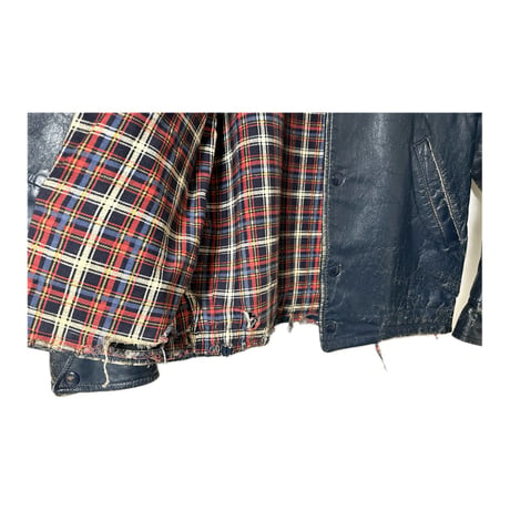 70's "Lyuu-Gold" Leather Varsity Jacket