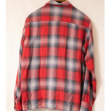 70's "Milliken" Ombre Check Rayon Shirt