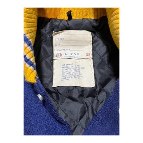 70~80's "De Long" Varsity Jacket