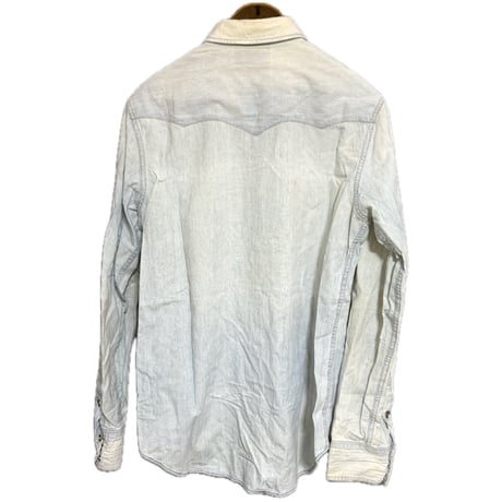 00's "RRL" Chambray Western Shirt