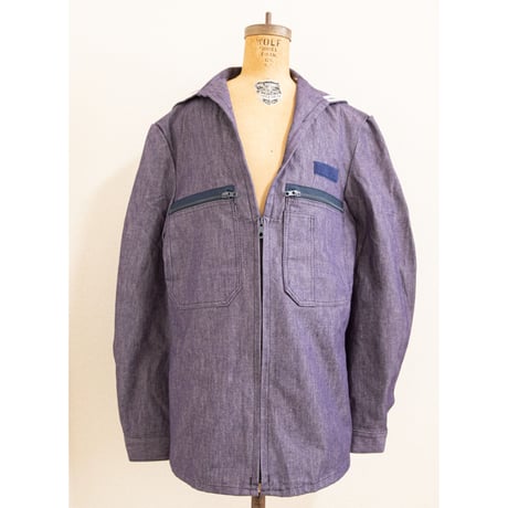 80's "French Navy" Sailor Collar Zip Up Jacket