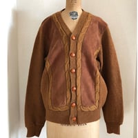 50~60's "NU KNIT" Shetland Wool Cardigan