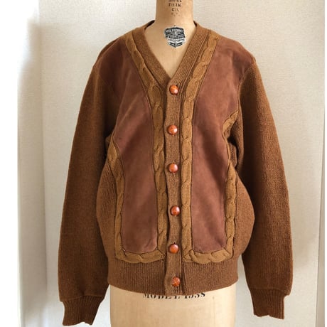 50~60's "NU KNIT" Shetland Wool Cardigan