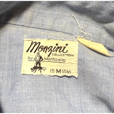 70's "Monzini" Embroidered Chambray Shirt
