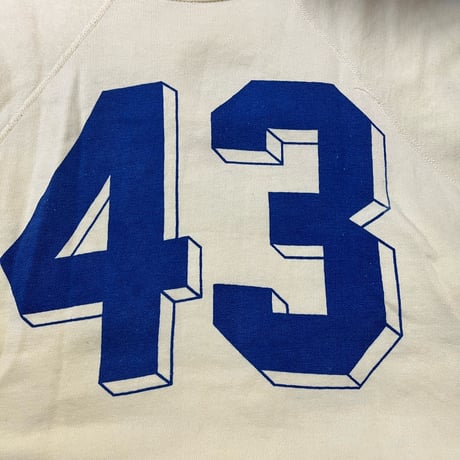 60's〜 Numbering short-sleeved sweatshirt