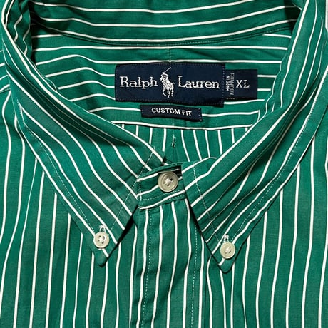 "Ralph Lauren” Stripe Button Down Shirt XL
