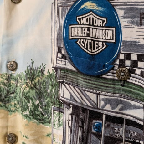 90's〜00's Harley-Davidson Scenic Button Shirt Made in USA
