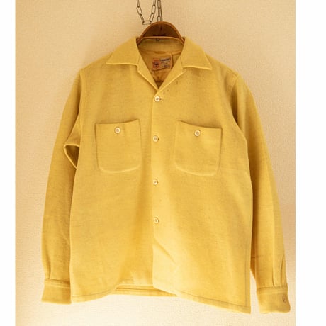 40~50's "TOWN CRAFT" Wool Long Sleeve Shrit