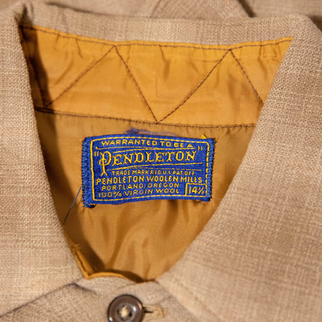 60's "PENDLETON" Ombre Check Wool Shirt