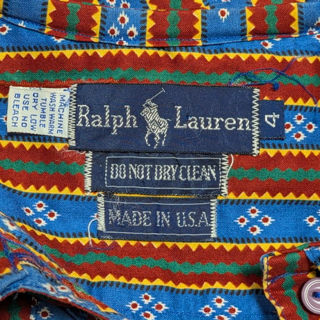 90's Ralph Lauren Patterned Frill Collar Shirt