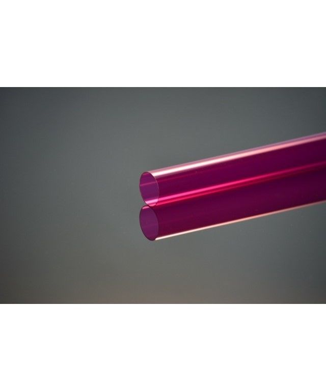 ポリカーボネイトカラーパイプ (ピンク 外径34mm×内径33mm×1M） 1本入