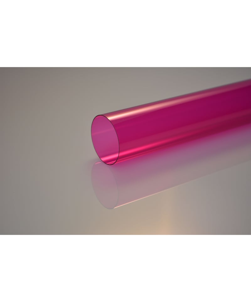 ポリカーボネイトカラーパイプ (ピンク 外径34mm×内径33mm×1M） 1本入
