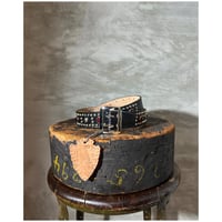 Roosterking & Co., × BAA COSTUME Mfg. "DOUBLE PIN FULL ROUND STUDS BELT"  / RED STONE