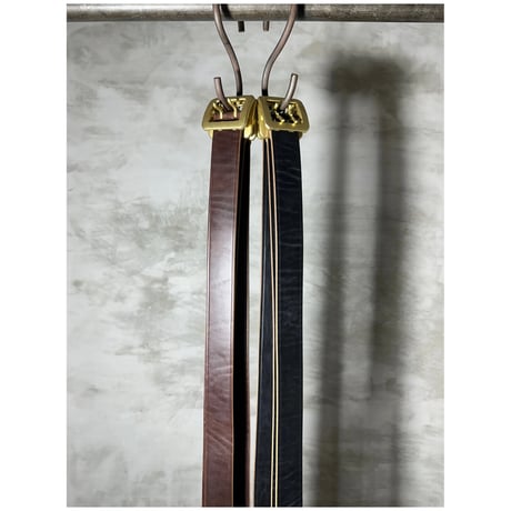 HORWEEN CHROMEXCEL  OCTAGONAL SOLID BRASS BUCKLE BELT