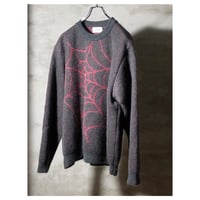 SPIDERWEB JAQUARD MOHAIR KNIT  (GRAY)
