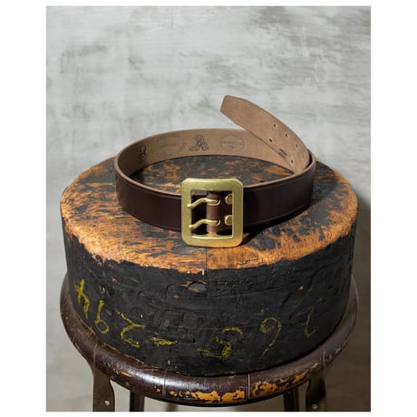 HORWEEN CHROMEXCEL  OCTAGONAL SOLID BRASS BUCKLE BELT
