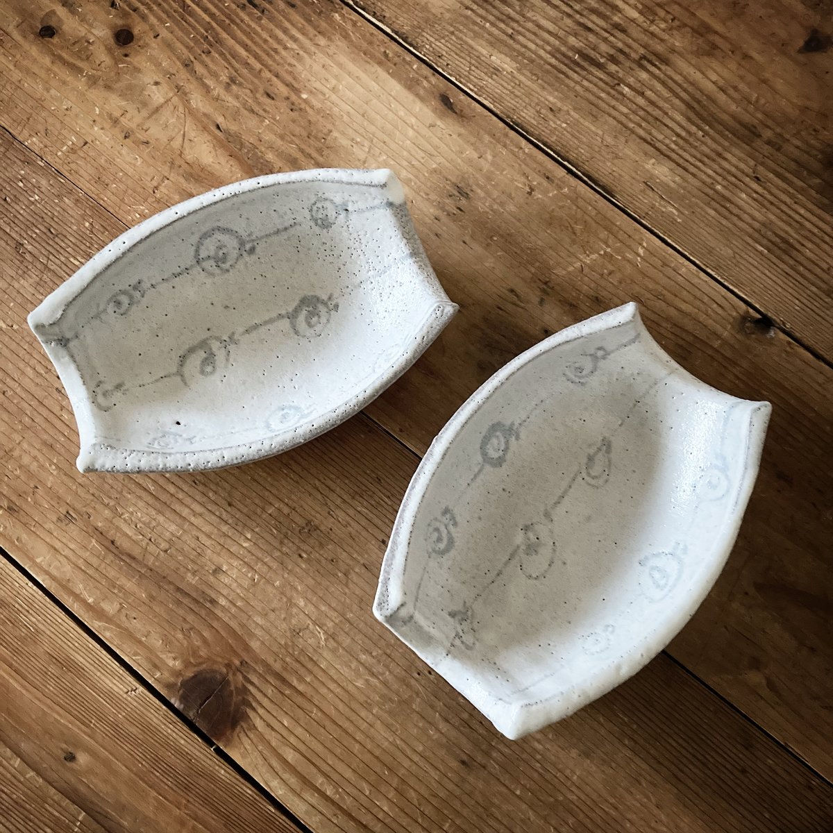 楽焼 舟形皿 向付 6客 楽焼 舟形皿 向付 6客 - メルカリ