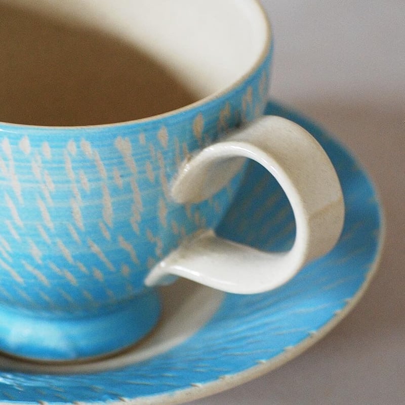 カップ＆ソーサー 飛かんな スカイブルー | 櫻井窯