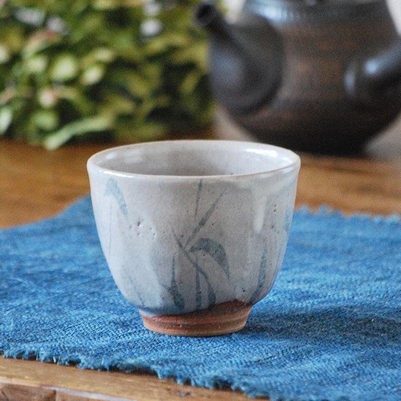 益子焼 鉄絵茶器 茶器揃い 急須 湯呑み 汲み出し 民芸 民藝 益子焼 鉄