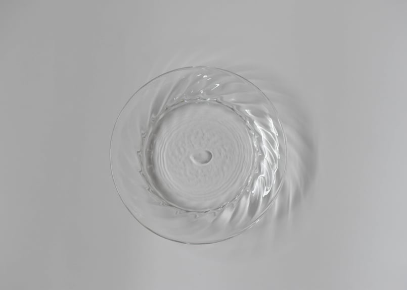 ナナメモール小皿 クリア／三浦侑子 | うつわと暮らし 凛 ONLINE SHOP