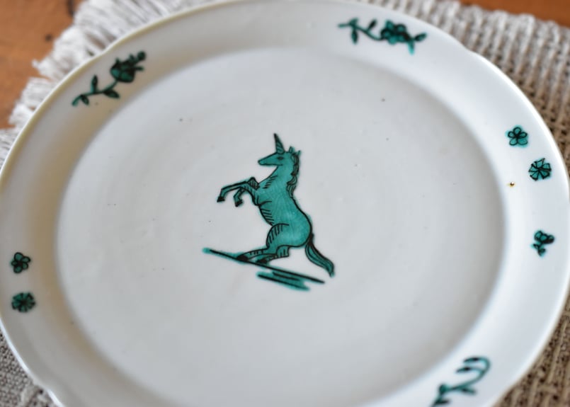 色絵ユニコーンケーキ皿／工房あめつち | うつわと暮らし 凛 ONLINE SHOP