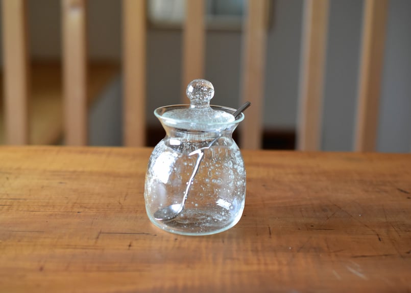 ガラス製シュガーポット スプーン付き dショッピング |保存容器 マルチ