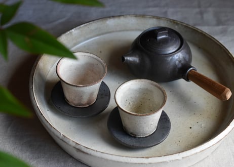 粉引き茶杯／境道一