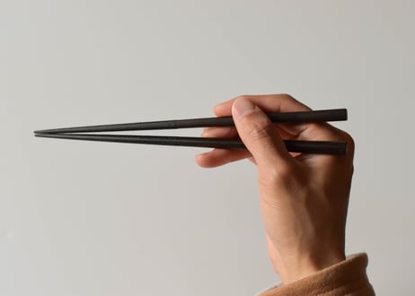 箸23㎝　灰　弁柄　黒／平岡正弘