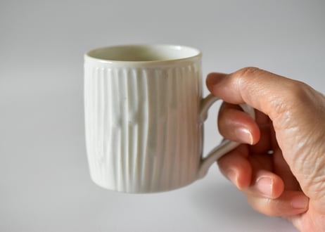 青白磁切立鎬コーヒーカップ／竹下努