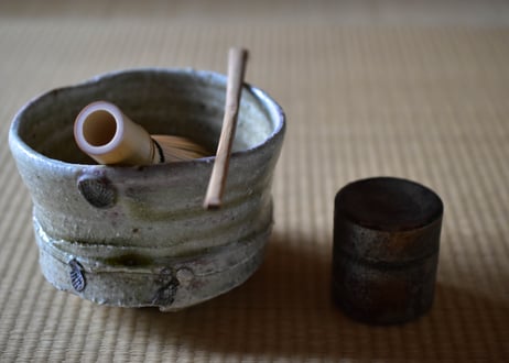 木灰釉　茶碗／境道一