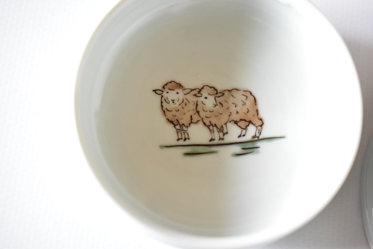 色絵牧羊犬フタモノ／工房あめつち | うつわと暮らし 凛 ONLINE SHOP