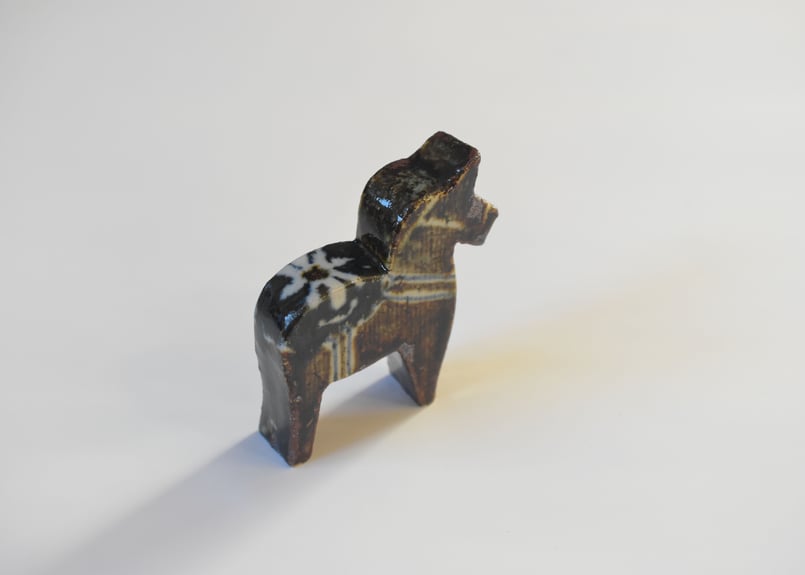 アンティークの陶製ダーラナホース アンティークの陶製ダーラナホース アンティークの陶製ダーラナホース