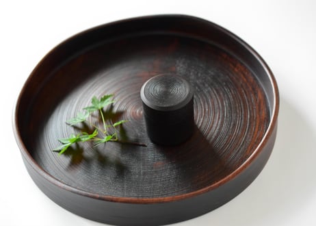 サクラ材　薄茶器　拭漆小／田澤祐介