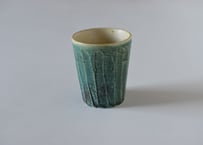 織部釉　面取り湯呑み／境道一