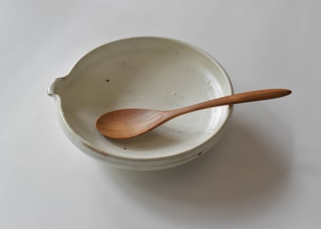粉引き　片口鉢／境道一
