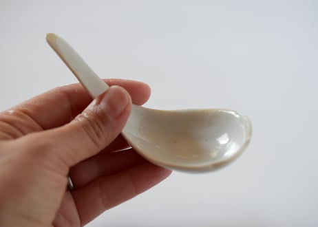 青白磁稜花蓮華／竹下努