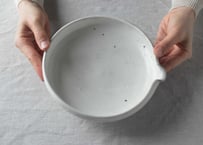 粉引き　片口鉢／境道一