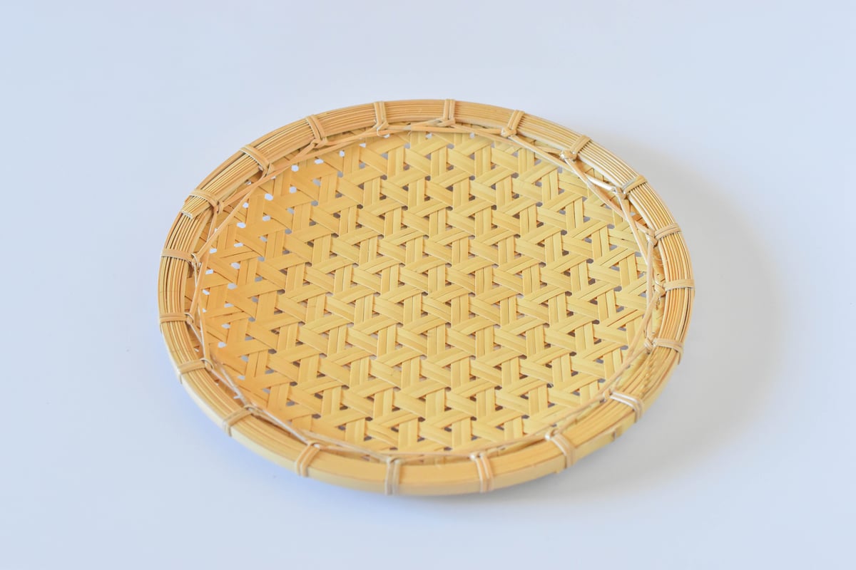 笊鉄線編み21cm／ユウノ竹工房 | うつわと暮らし 凛 ONLINE SHOP