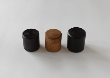 サクラ材　薄茶器　拭漆小／田澤祐介