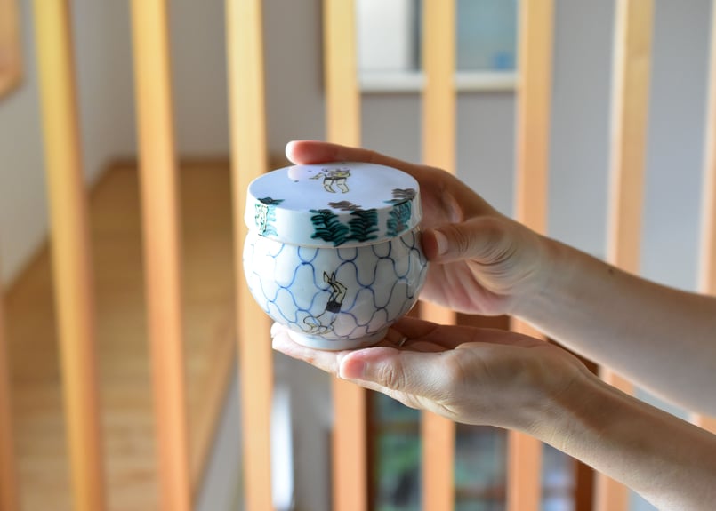 工房あめつち 蓋物 工房あめつち 蓋物 色絵海女さんフタモノ／工房あめつち | うつわと