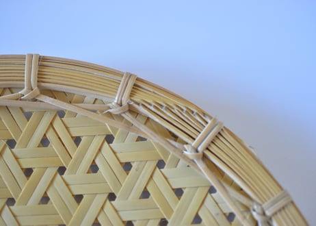 笊鉄線編み21cm／ユウノ竹工房