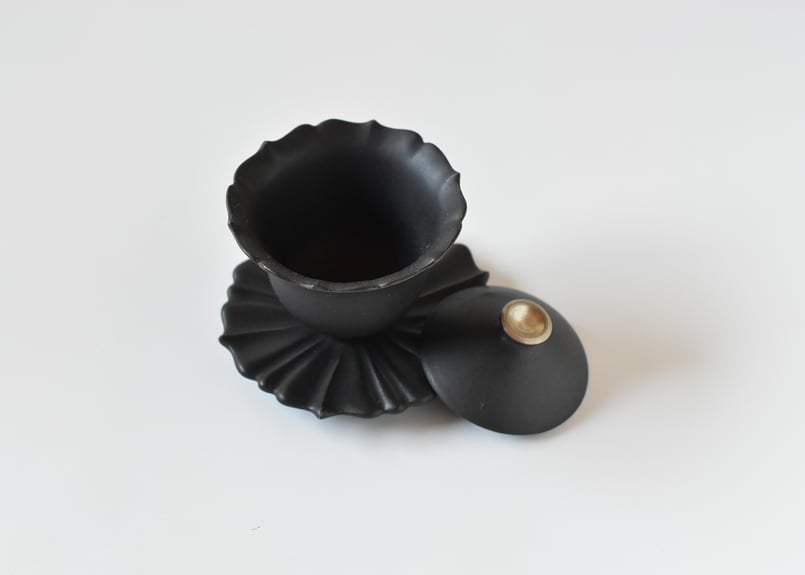 黒 蓋碗 六花 S／木下和美 | うつわと暮らし 凛 ONLINE SHOP