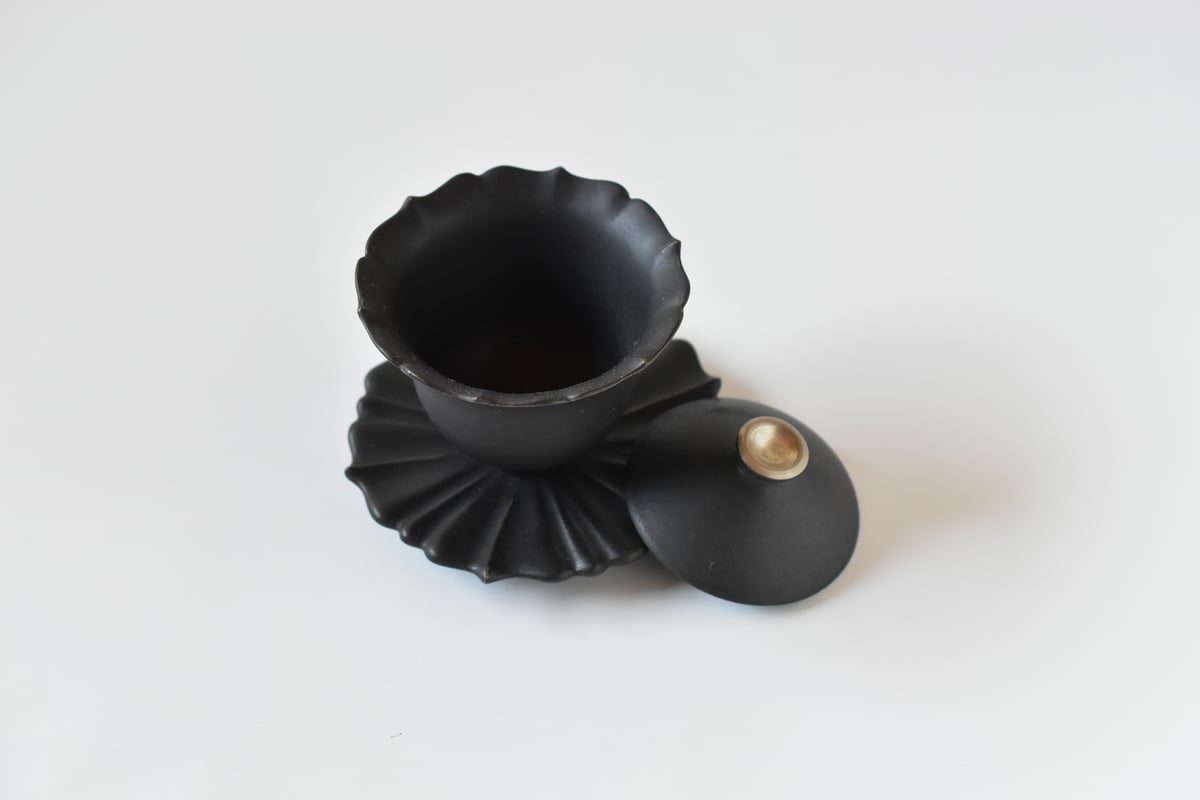 黒 蓋碗 六花 S／木下和美 | うつわと暮らし 凛 ONLINE SHOP