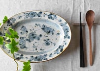 安南手　楕円深皿／市野吉記