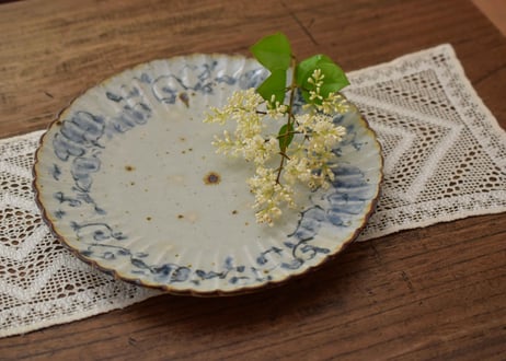 安南手　輪花大皿／市野吉記