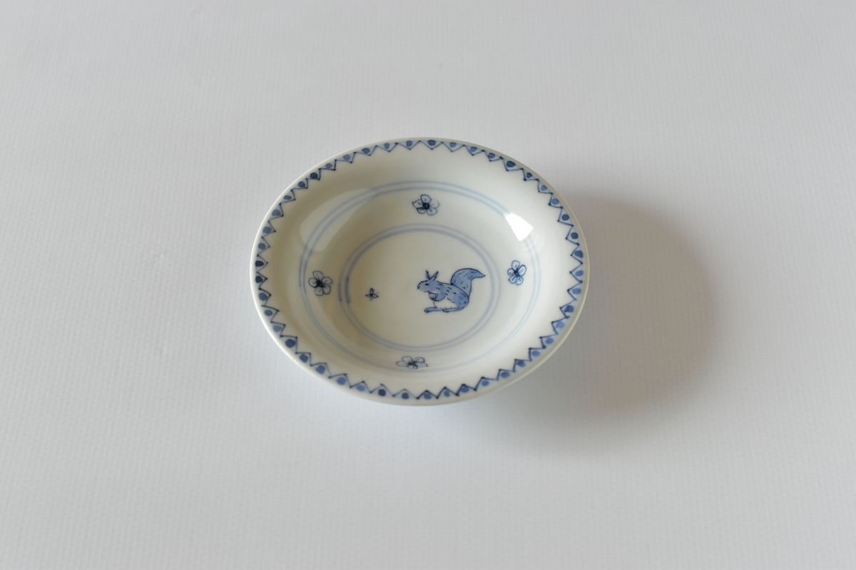工房あめつち　小皿　鶴 工房あめつち小皿鶴