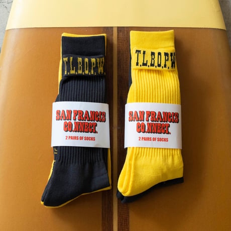 SAN FRANCISCO.NNECT. × T.L.B.O.P.W. logo 2P-socks.