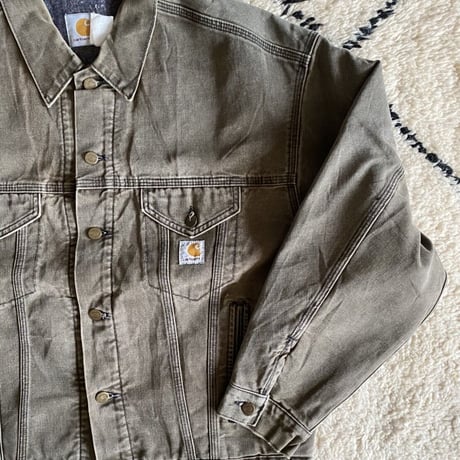 “Carhartt.BLK denim.-with liner. OGWWA YOHEI-HAND SCREEN PRINT”